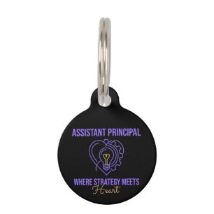 Assistant Principal Strategy Meets Heart Design Pet Tag