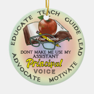 Assistant Principal Voice  Ceramic Tree Decoration
