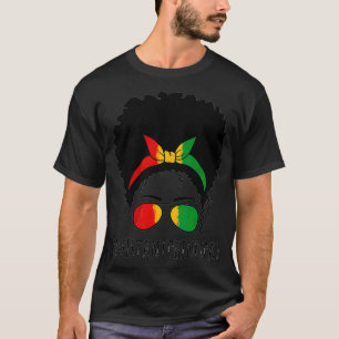 Assistant Principal Women Messy Bun Black History T-Shirt