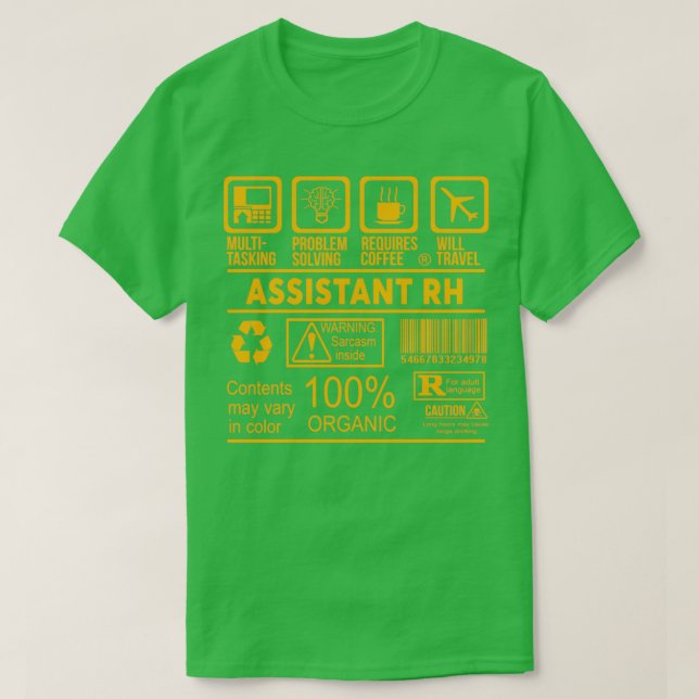 ASSISTANT RH NICE DESIGN 2017 2 T-Shirt (Design Front)