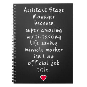 Assistant stage manager gifts  notebook