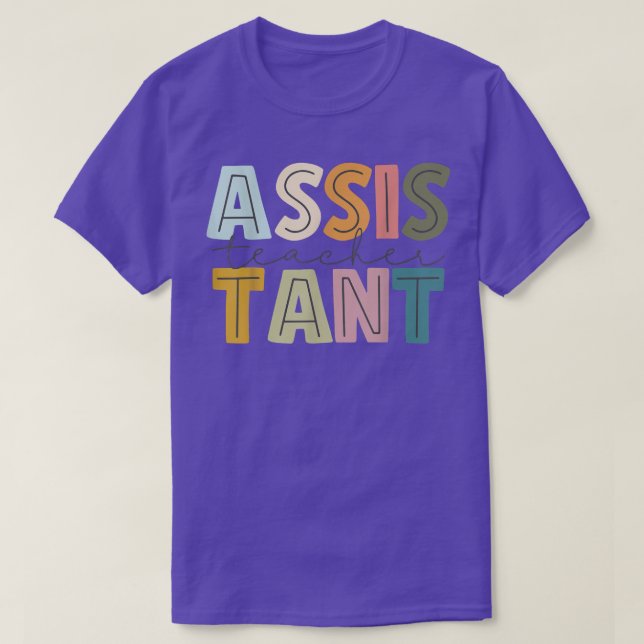 Assistant Teacher First Last 100 Day Of School Typ T-Shirt (Design Front)