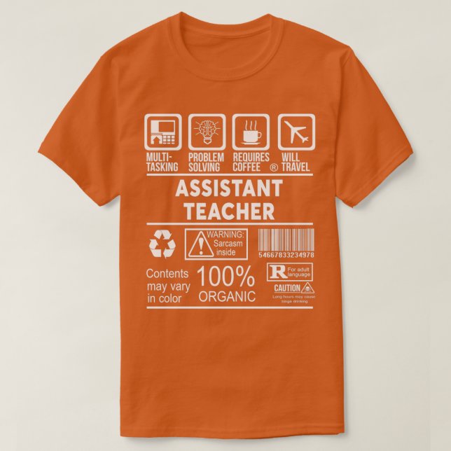 ASSISTANT TEACHER NICE DESIGN 2017 Classic TShirt (Design Front)