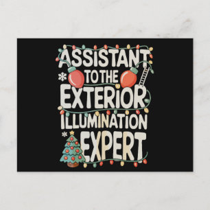 Assistant To Exterior Illumination Expert Xmas Holiday Postcard