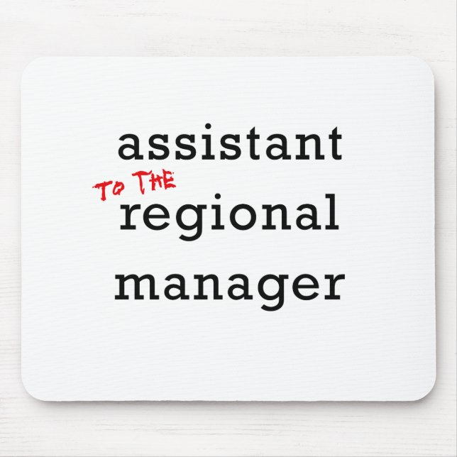 Assistant (to the) Regional Manager Mouse Mat (Front)