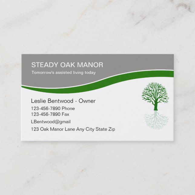 Assisted Living Business Cards (Front)