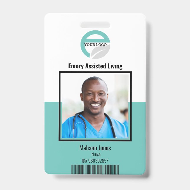 Assisted Living Facility Nurse ID Photo Badge (Front)