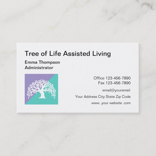 Assisted Living Tree of Life Business Card (Front)