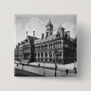 Assize Courts, Manchester, c.1910 15 Cm Square Badge