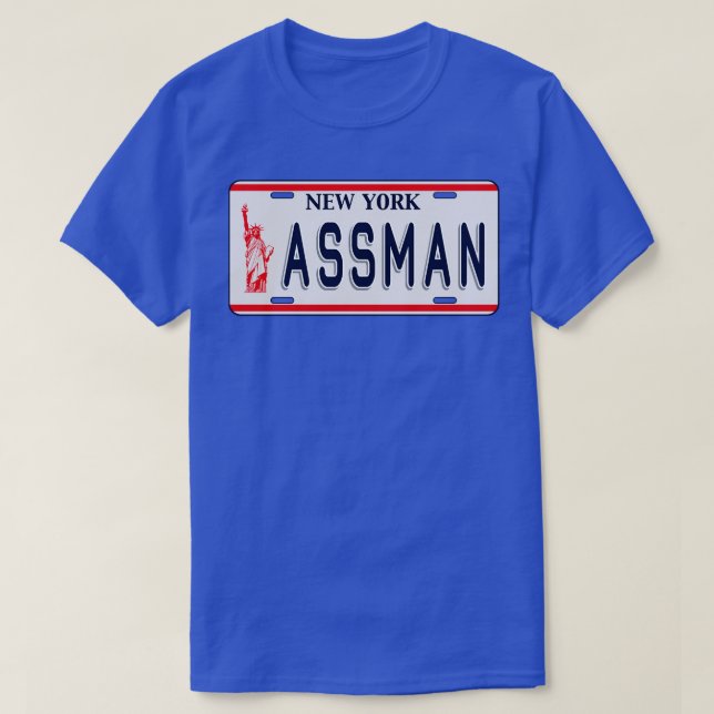 Assman License Plate T-Shirt (Design Front)