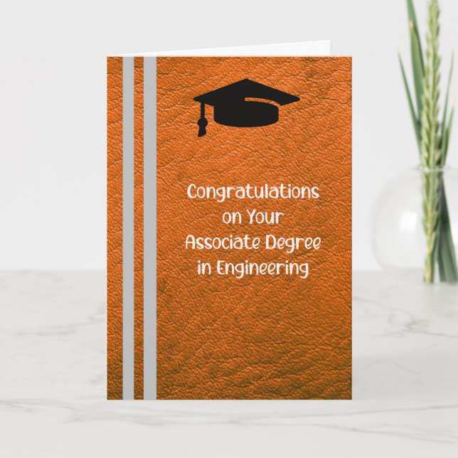 Associate Degree in Engineering Card Orange (Front)
