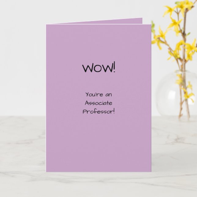 Associate Professor Congratulations Tenure Academe Card (Yellow Flower)