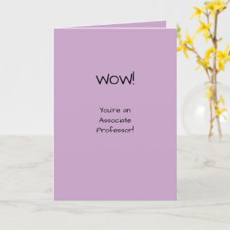 Associate Professor Congratulations Tenure Academe Card