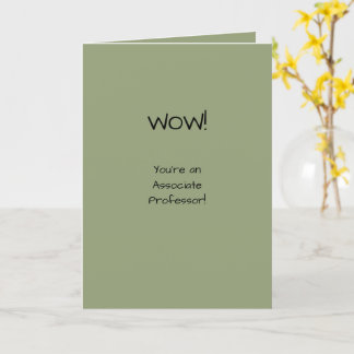 Associate Professor Congratulations Tenure Academe Card
