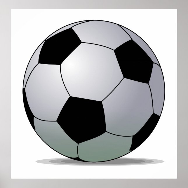 Association Football American Soccer Ball Poster (Front)