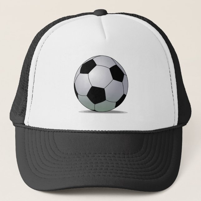 Association Football American Soccer Ball Trucker Hat (Front)