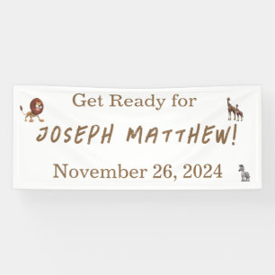 Assorted Animals Baby Shower Banner