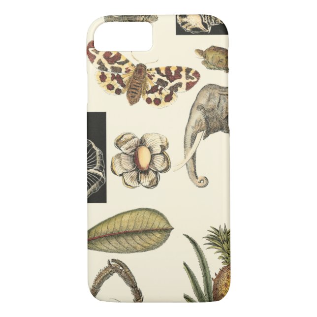 Assorted Animals Painted on Cream Background Case-Mate iPhone Case (Back)