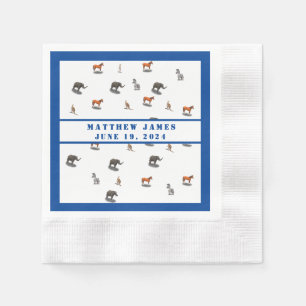 Assorted Animals Themed Baby Shower Napkin