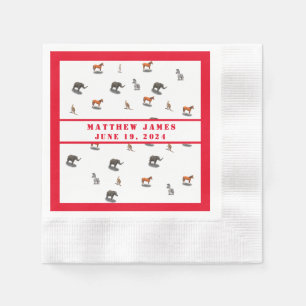 Assorted Animals Themed Baby Shower Napkin