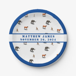 Assorted Animals Themed Baby Shower Paper Plate