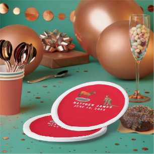 Assorted Animals Themed Baby Shower Paper Plate