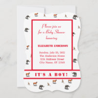 Assorted Animals Themed Invitation