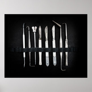 Assorted Antique Embalming Tools Poster