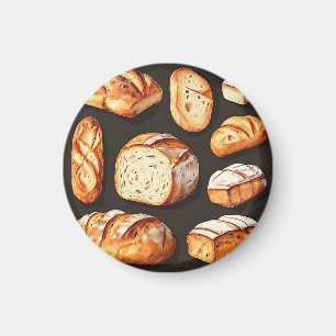 Assorted Artisan Bread Loaves Magnet