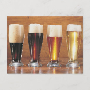 Assorted beers and ales postcard