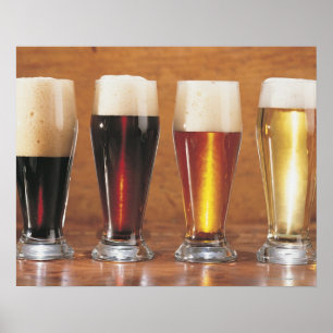 Assorted beers and ales poster
