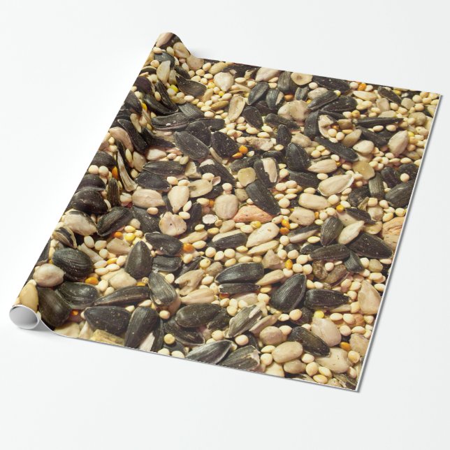 Assorted Bird Seed Wrapping Paper (Unrolled)