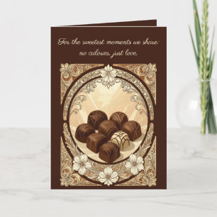 Assorted Bonbons Illustration Art Nouveau Style Card