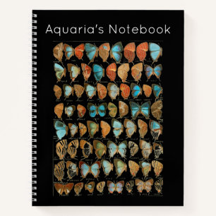 Assorted Butterfly Hardcover Spiral Sketchbook Notebook