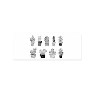 Assorted Cactus Plants Thunder_Cove Rubber Stamp