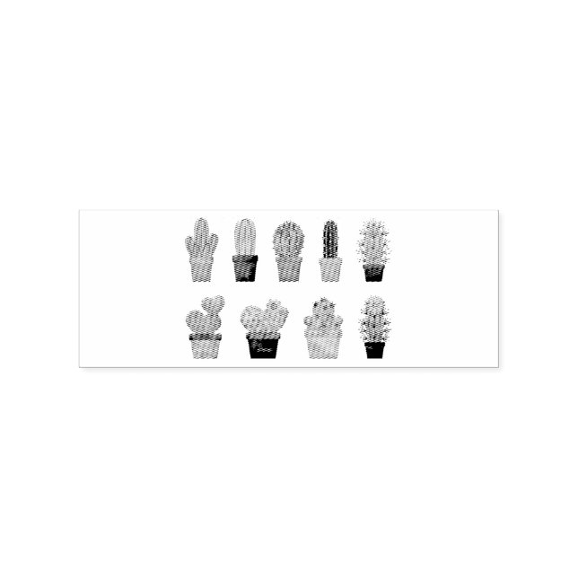 Assorted Cactus Plants Thunder_Cove Rubber Stamp (Imprint)