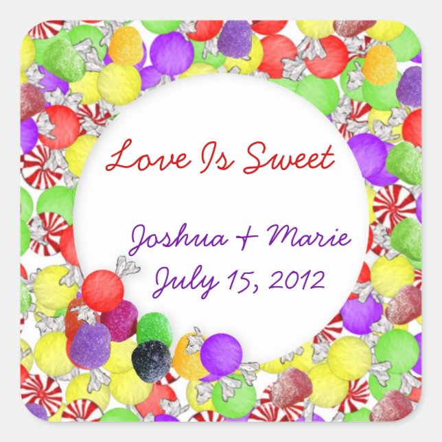 Assorted Candies Candy Buffet Sticker (Front)