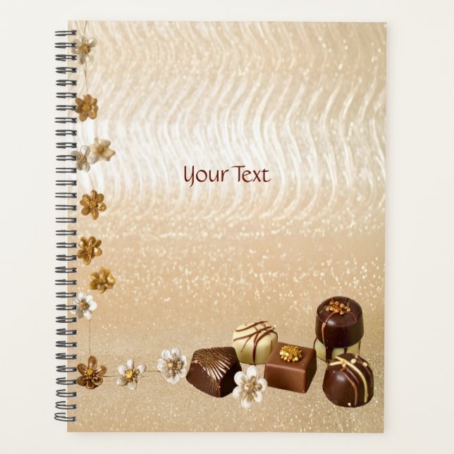 Assorted Chocolates with Decorative Flowers Planner (Front)