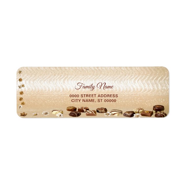 Assorted Chocolates with Flowers Return Address (Front)