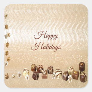 Assorted Chocolates with Flowers Stickers