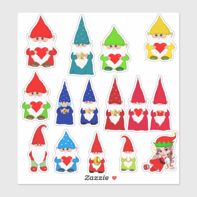 Assorted Christmas Gnomes (Sheet)
