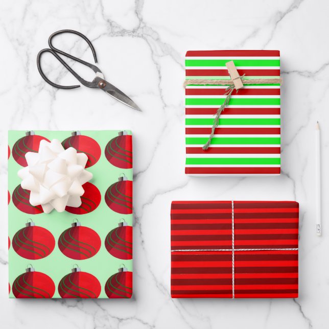 Assorted Christmas Wrapping Papers Paper Sheet (Front)