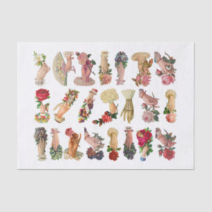 Assorted Collection of Hand Whimsy Ephemera Scrap Tissue Paper