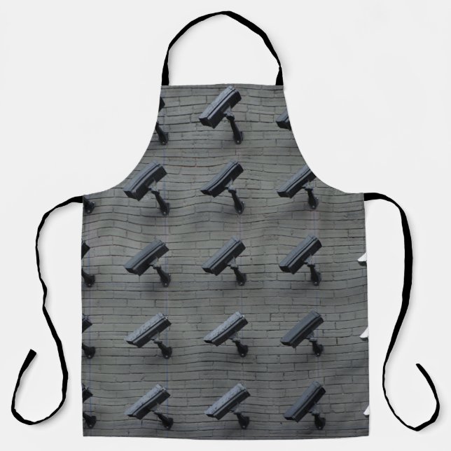Assorted-color security cameras apron (Front)