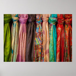 Assorted-color textile lot poster