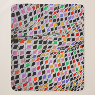 Assorted-color textiles sherpa blanket