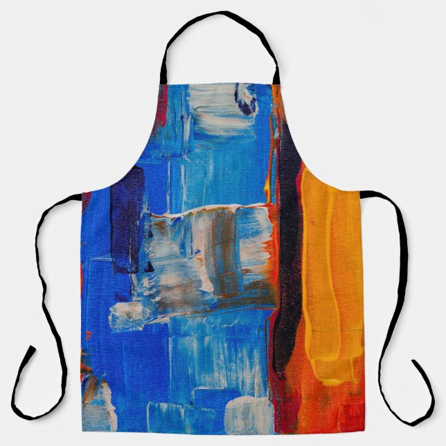 Assorted-colour abstract painting apron (Front)