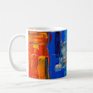Assorted-colour abstract painting coffee mug