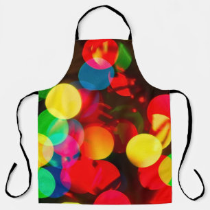 Assorted-colour bokeh lights apron