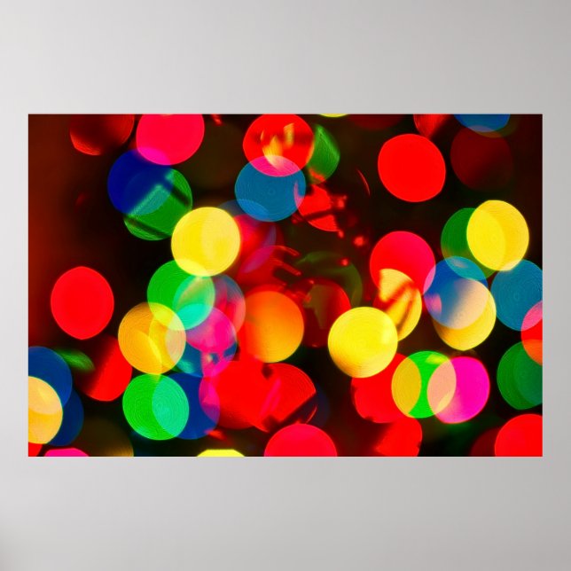 Assorted-colour bokeh lights poster (Front)